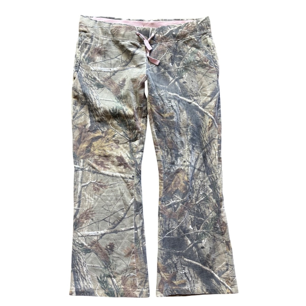 Y2K Realtree Camo Flare Sweatpants Size Youth L